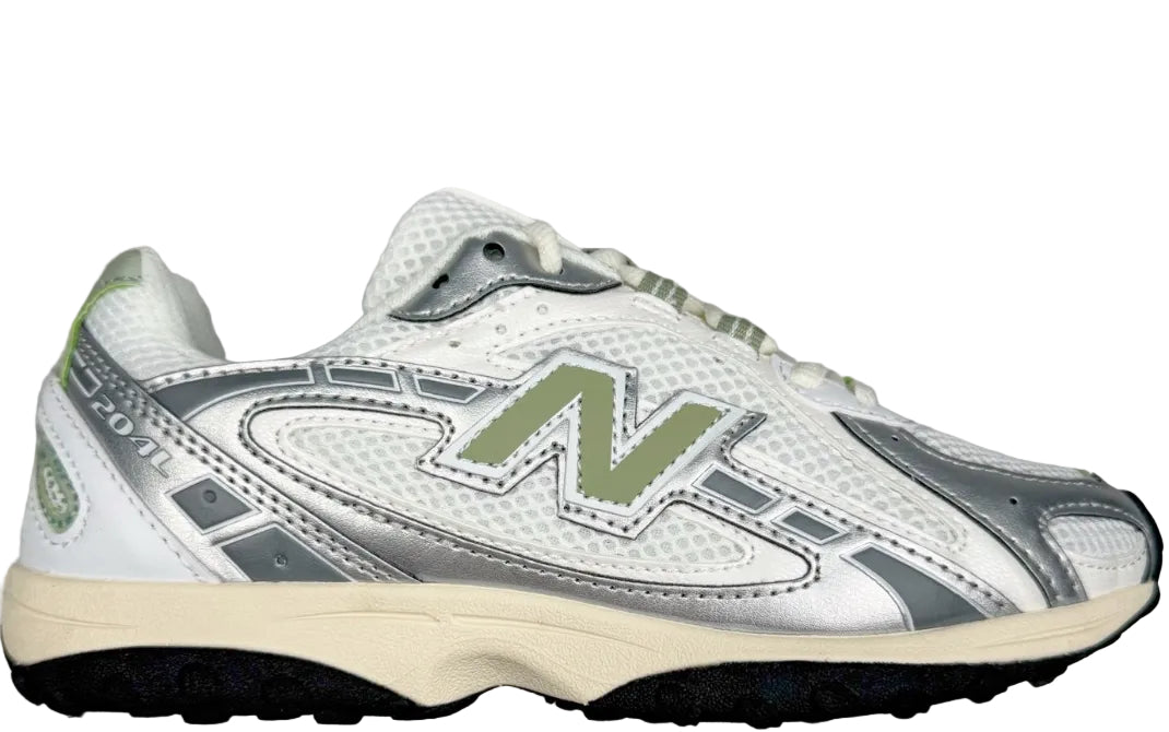 New Balance 204L "Silver Metallic / Sage Green"