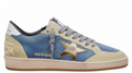 Golden Goose Ball-Star LTD 'Blue Suede Metallic Gold Star/White Tab'