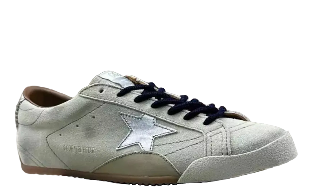 Golden Goose True-Star 'Metallic Silver Star & Heel Tab'