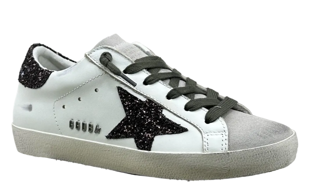 Golden Goose Super-Star 'Dark Glitter Star & Heel Tab'