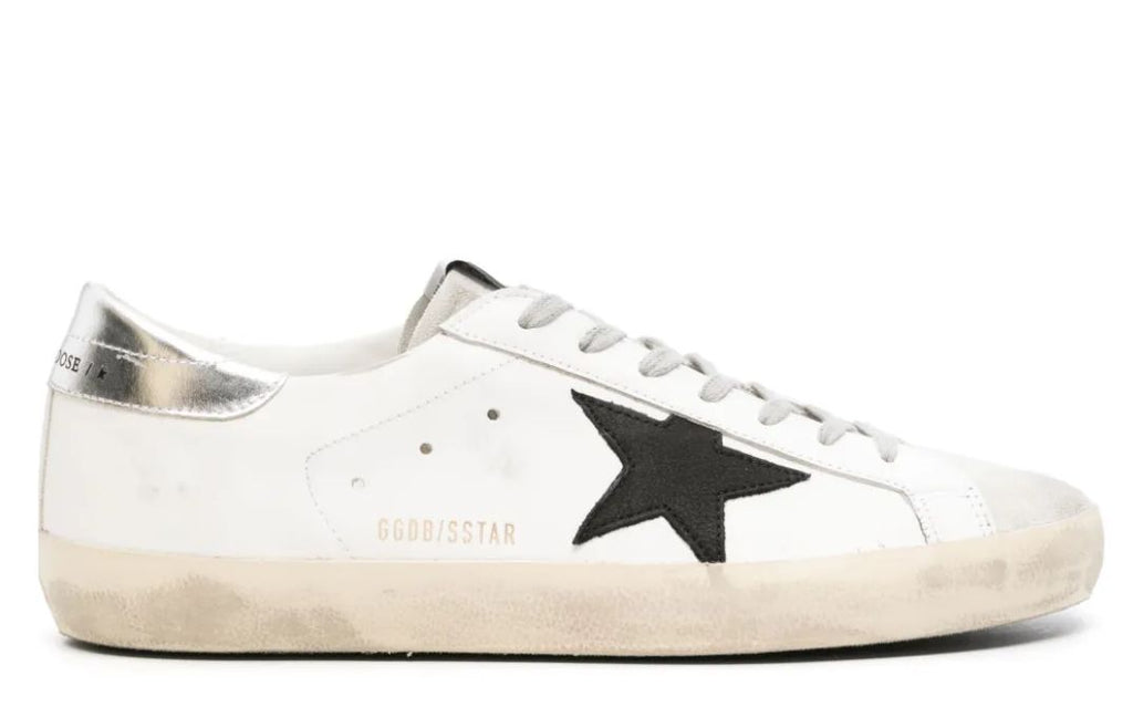 Golden Goose Super-Star 'Black Star/Silver Tab'