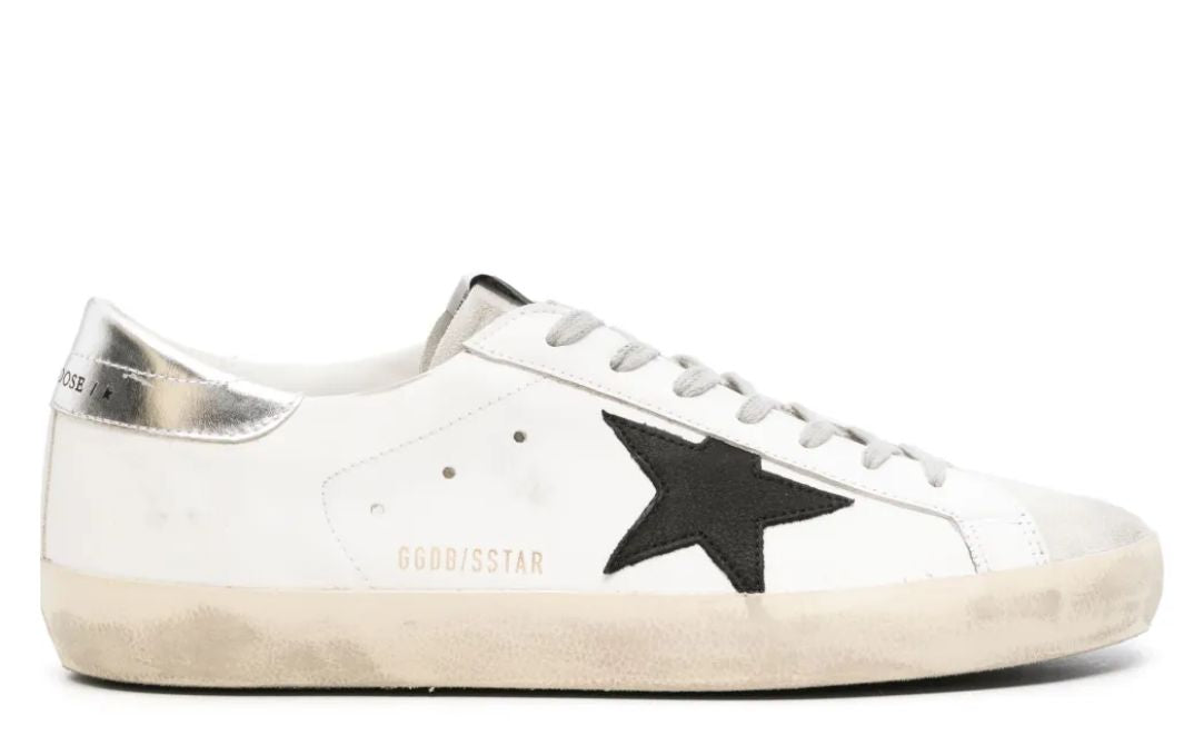 Golden Goose Super-Star 'Black Star/Silver Tab'