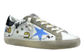 Golden Goose Super-Star 'White Leather With Graffiti Doodles Blue Star/Black Tab'