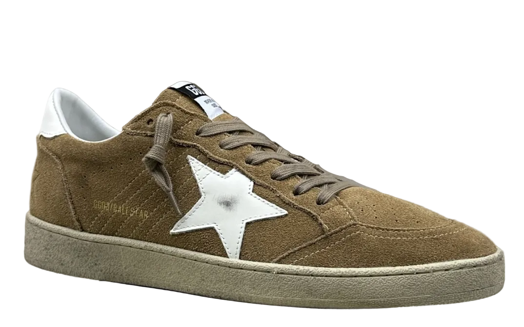 Golden Goose Ball-Star 'Brown Suede White Leather Star & Heel Tab'
