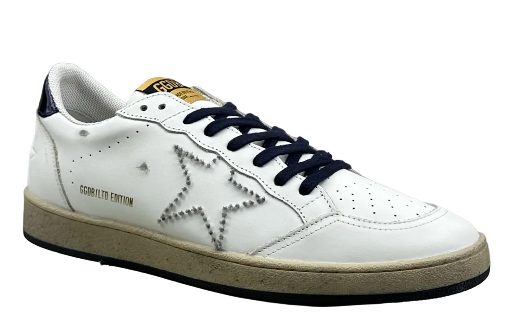 Golden Goose Ball-Star 'LTD Silver Studded Star/Black Heel Tab'