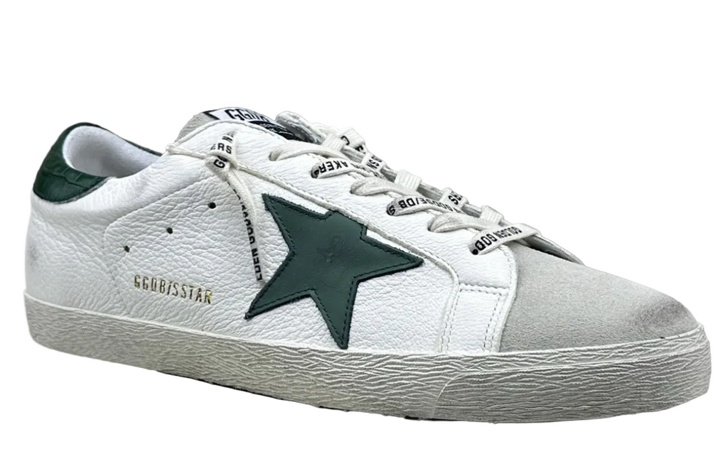 Golden Goose Super-Star 'Green Leather Star/Green Crocodile Heel Tab'