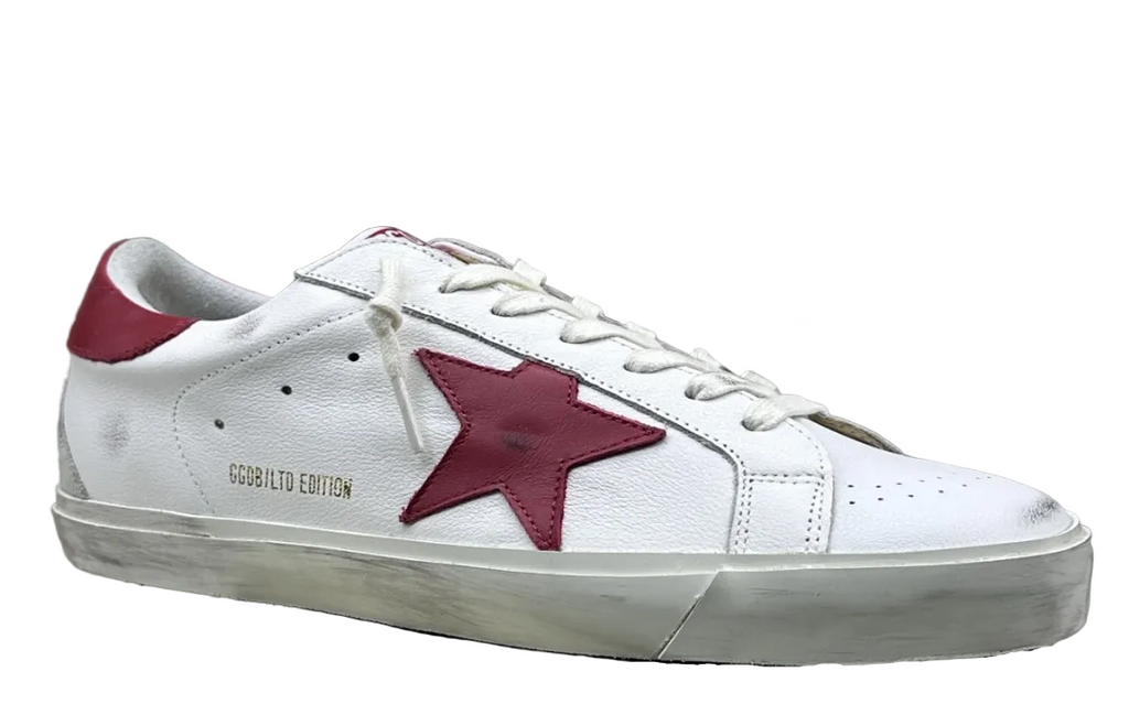 Golden Goose Super-Star 'Red Leather Star & Heel Tab'