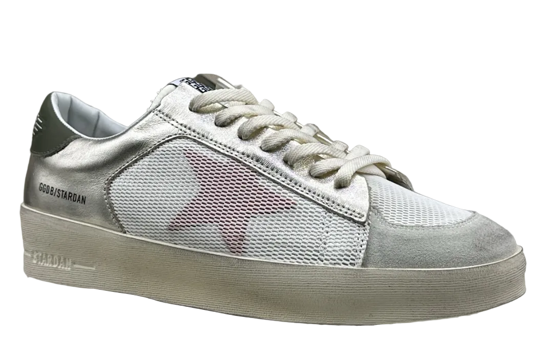 Golden Goose Stardan 'Mesh with Orange Star/Olive Green Leather Heel Tab'