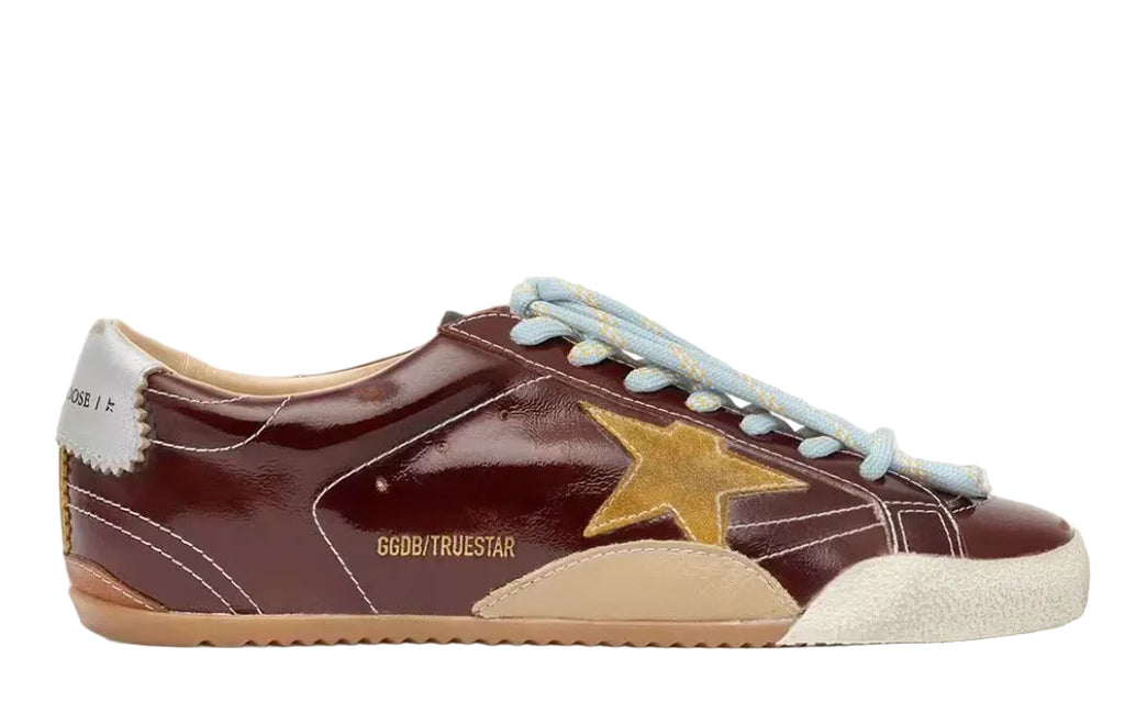 Golden Goose True-Star 'Burgundy Naplak Leather Yellow Suede Star'