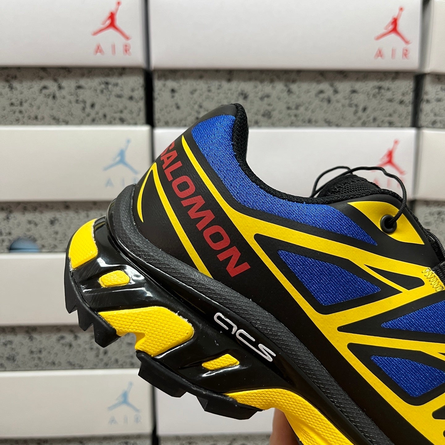 SALOMON-XT-6 JJJJound 'Nautical Blue Lemon Black'