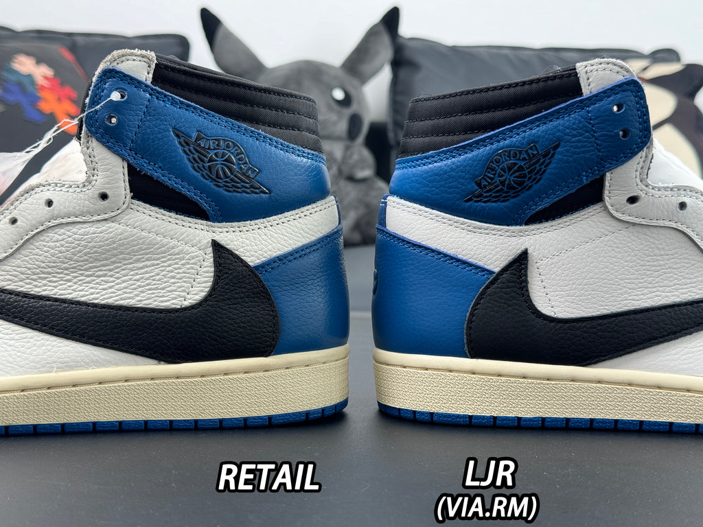Jordan 1 Retro High x Fragment Design x Travis Scott 'Sail Black Military Blue'