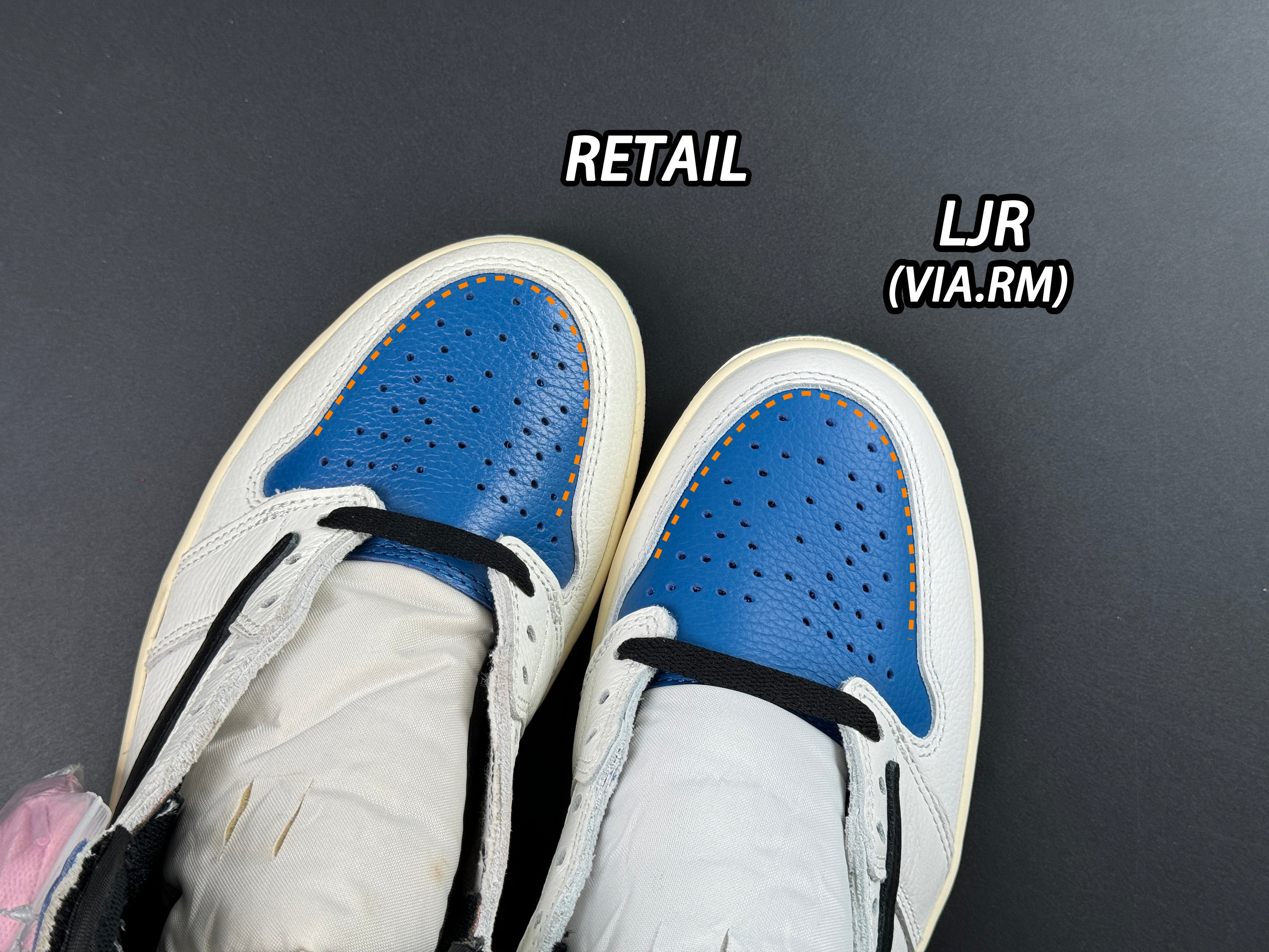 Jordan 1 Retro High x Fragment Design x Travis Scott 'Sail Black Military Blue'