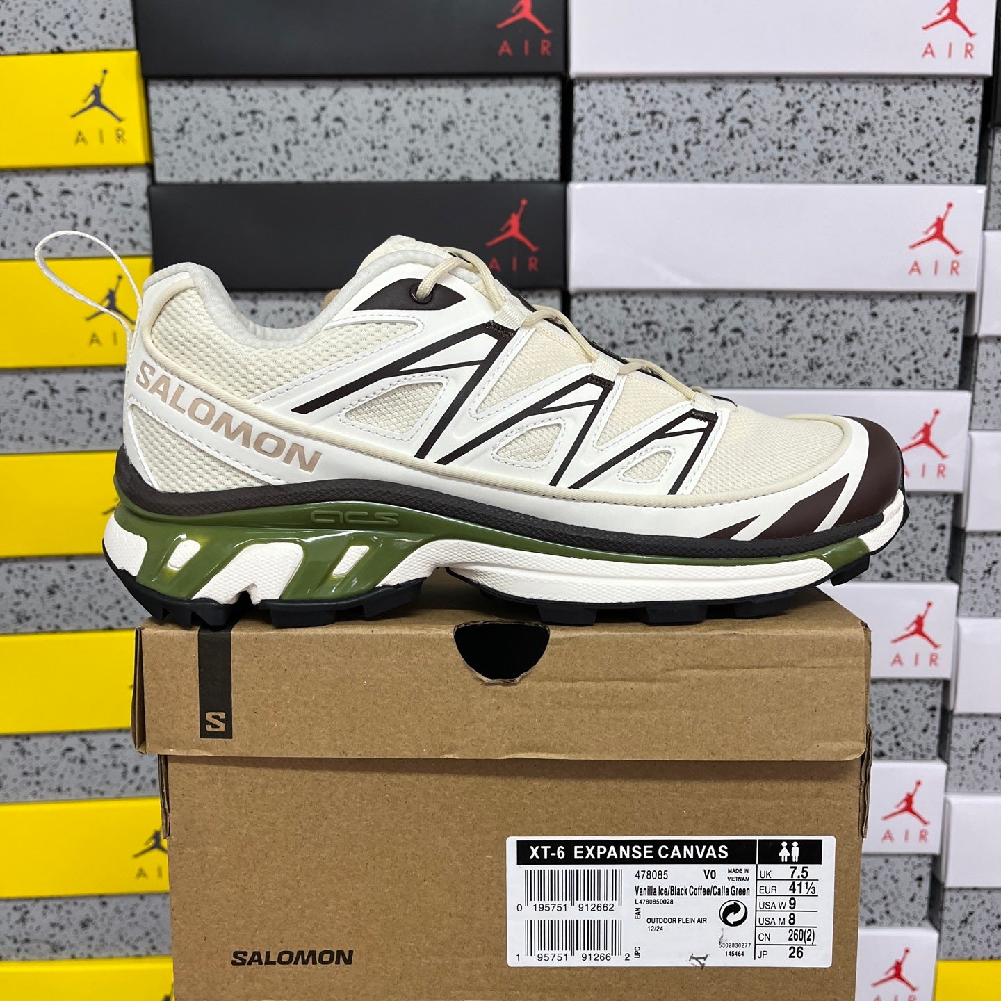 SALOMON-XT-6 Expanse Canvas 'Vanilla Ice Black Coffee'