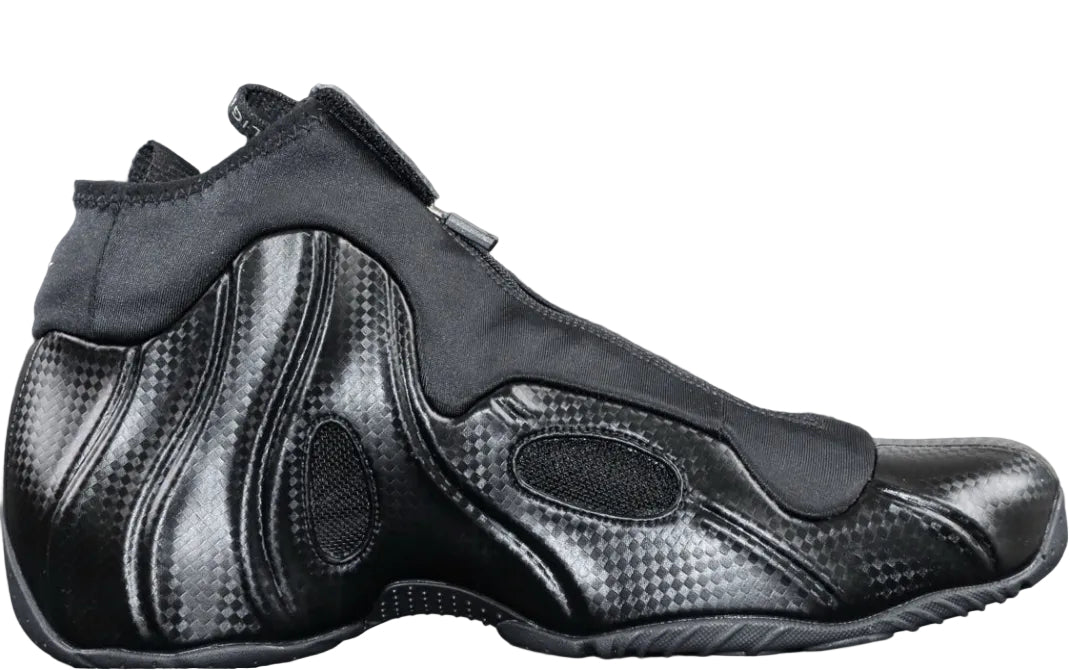 NIKE AIR FOAMPOSITE Black / Black-Metallic Silver (Carbon Fiber look)