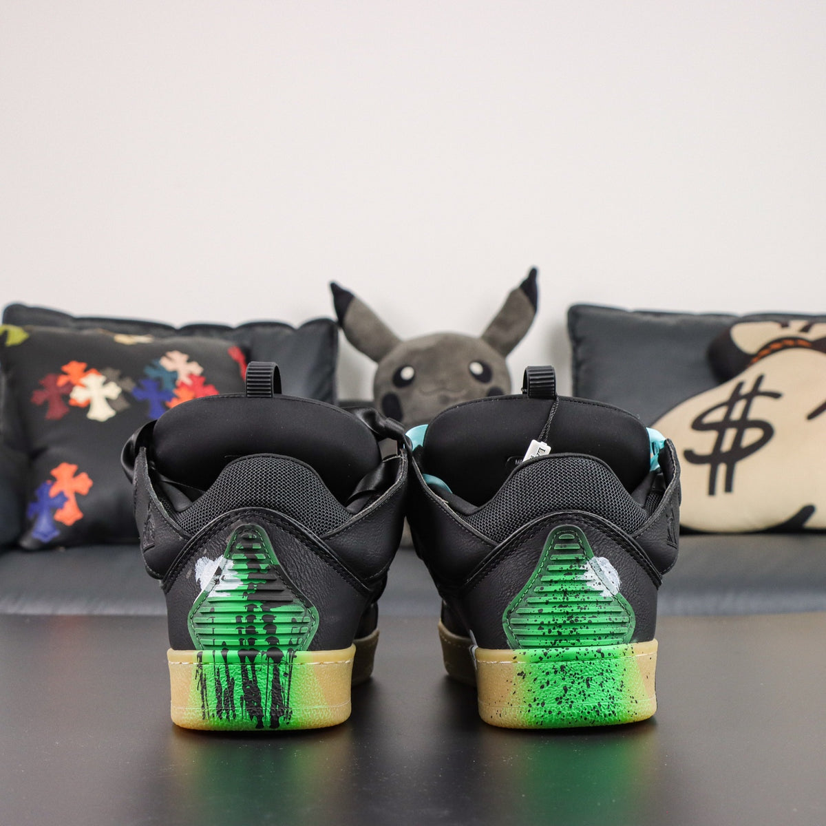 LANVIN CURB SNEAKER X Gallery Dept 'Paint Drip - Black'