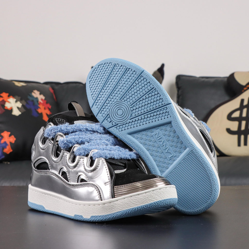 LANVIN CURB SNEAKER Silver Metallic
