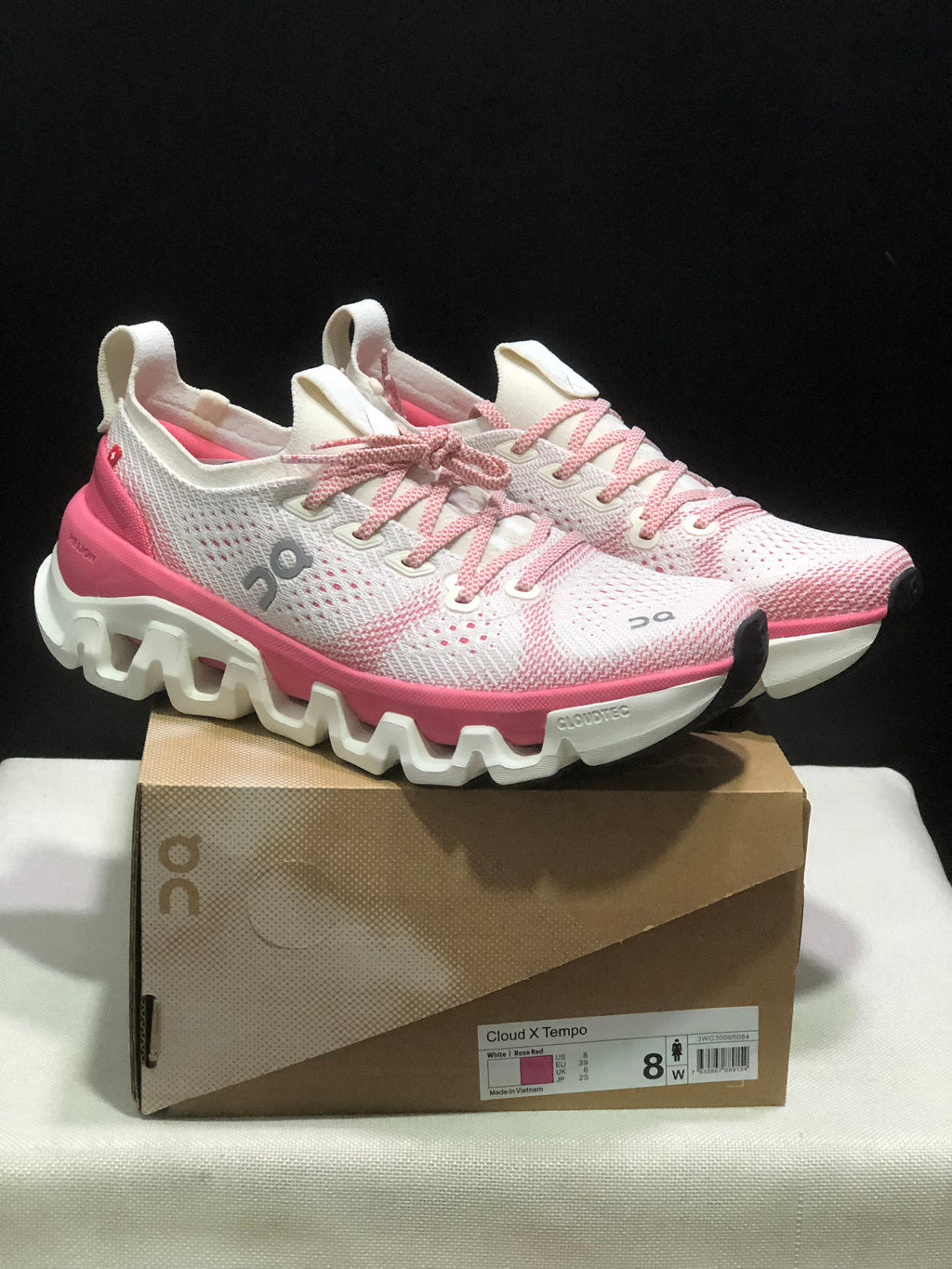ON - CLOUD X TEMPO 1 ECLIPSE WHITE ROSE RED