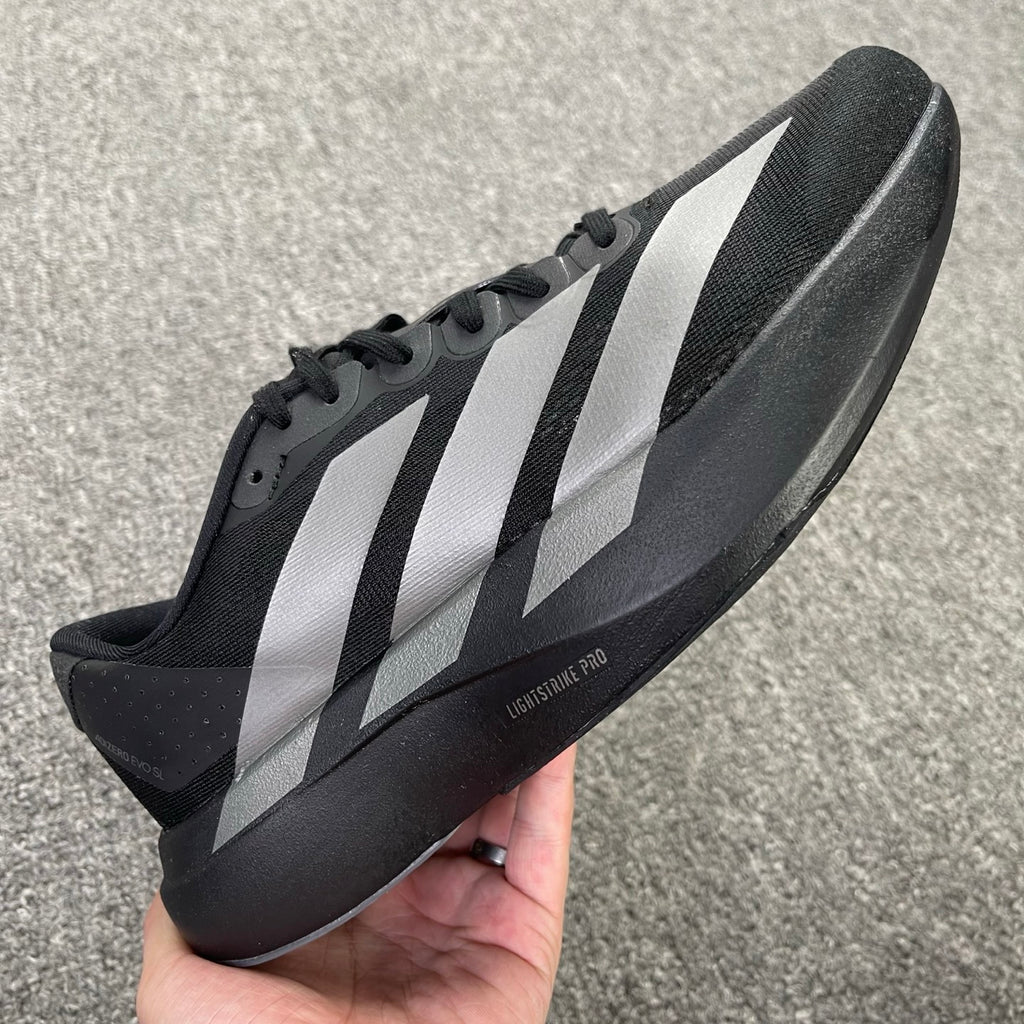 adidas Adizero Evo SL Core Black and Silver Metallic