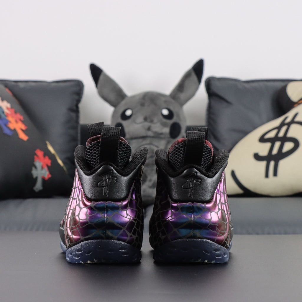 NIKE AIR FOAMPOSITE One Armory Navy / Metallic Dark Grey / Burgundy Crush