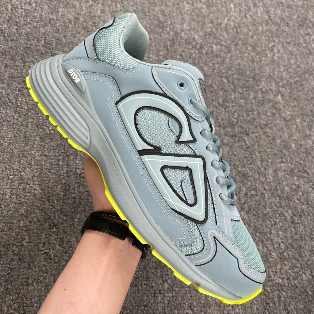 DIOR B30 SNEAKER Reflective CD30 - Blue Neon Yellow