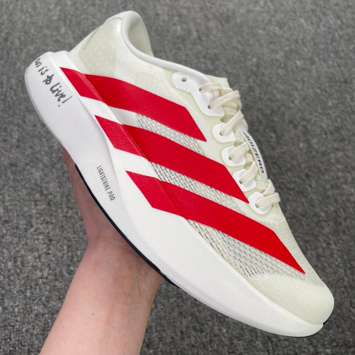 adidas Adizero Evo SL Off White / Better Scarlet / Core Black