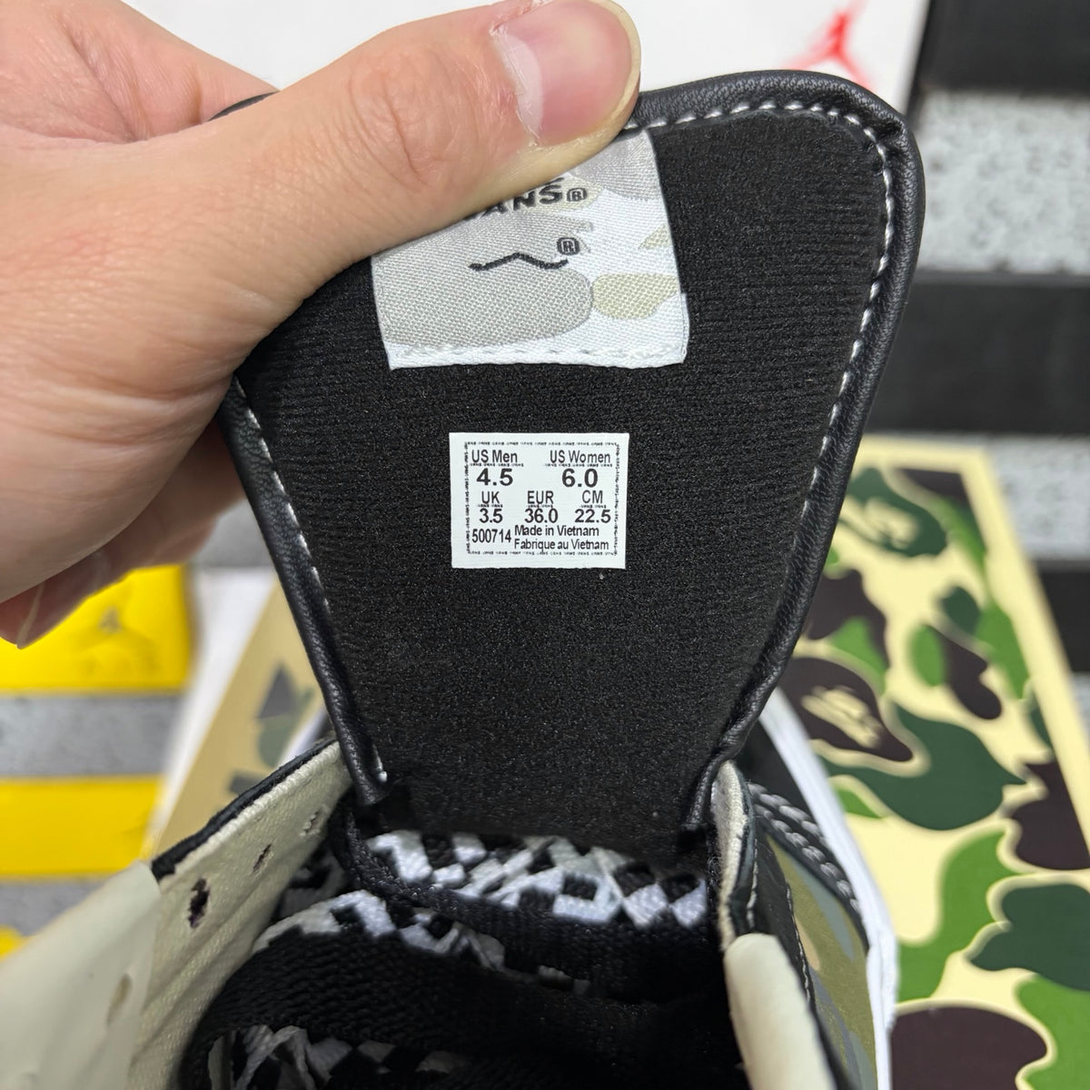 VANS  LXKNU SKOOL TB BAPE MULTI CAMO
