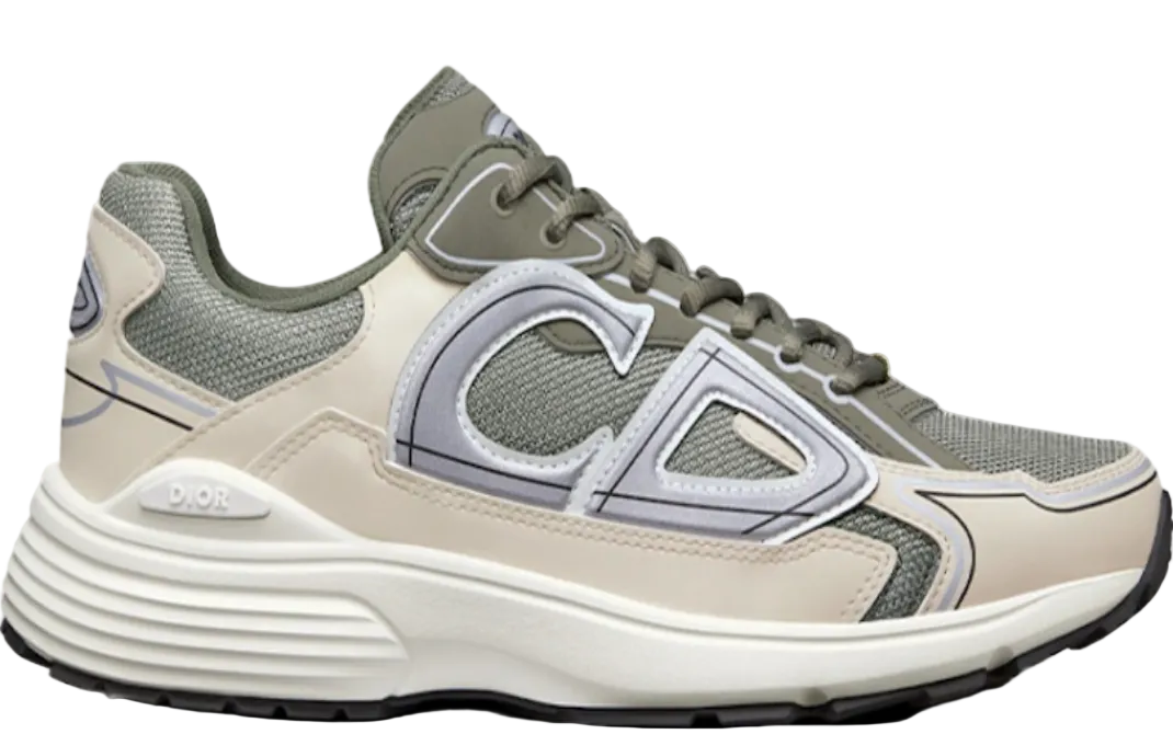DIOR B30 SNEAKER olive, beige, and khaki
