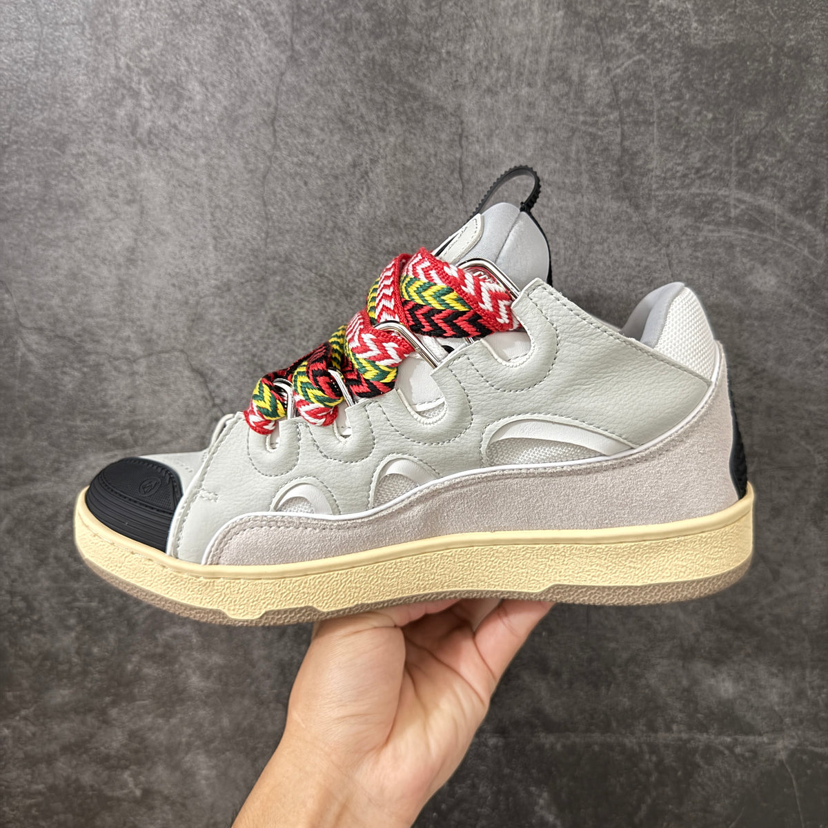 LANVIN CURB SNEAKER white and multi-colorway, inspired by 1990s