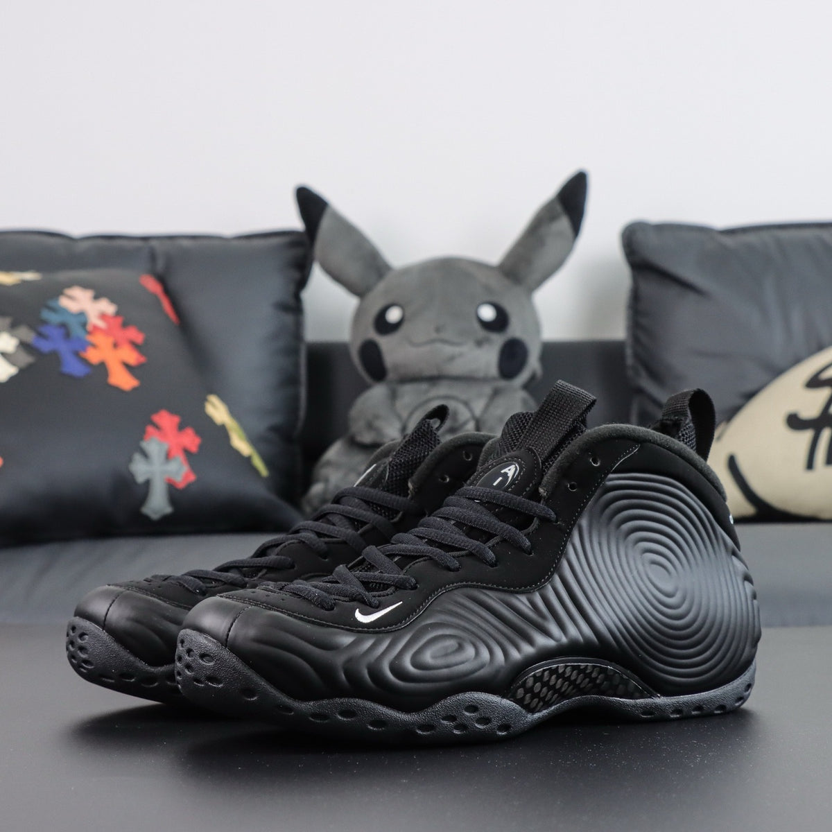 NIKE AIR FOAMPOSITE One Comme des Garcons Homme Plus Black
