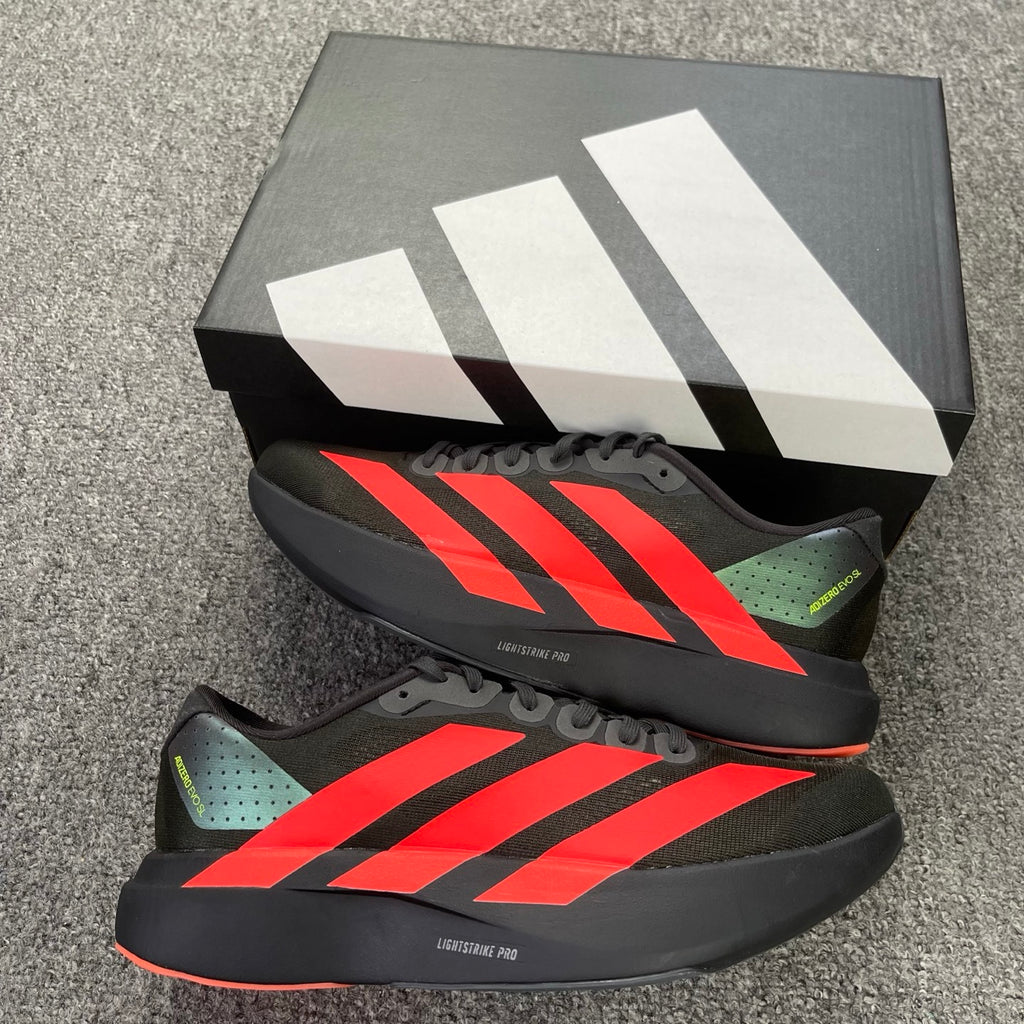 adidas Adizero Evo SL Carbon/Lucid Red/Solar Slime