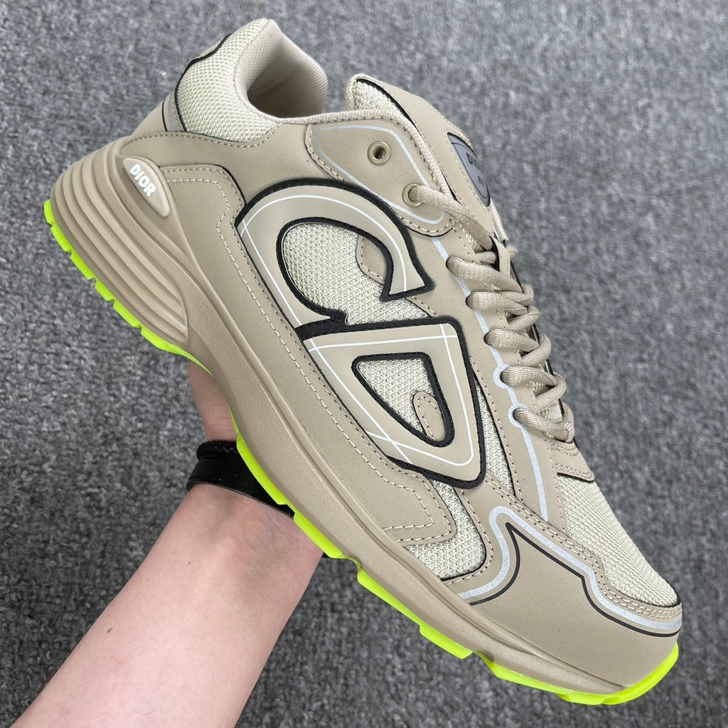 DIOR B30 SNEAKER beige and green