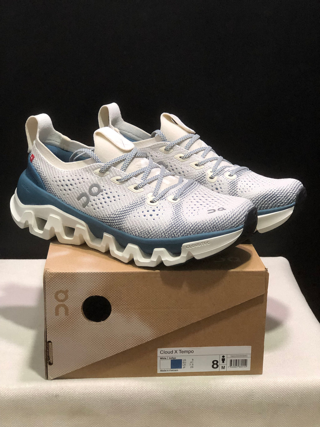 ON - CLOUD X TEMPO 1 ECLIPSE WHITE INDIGO
