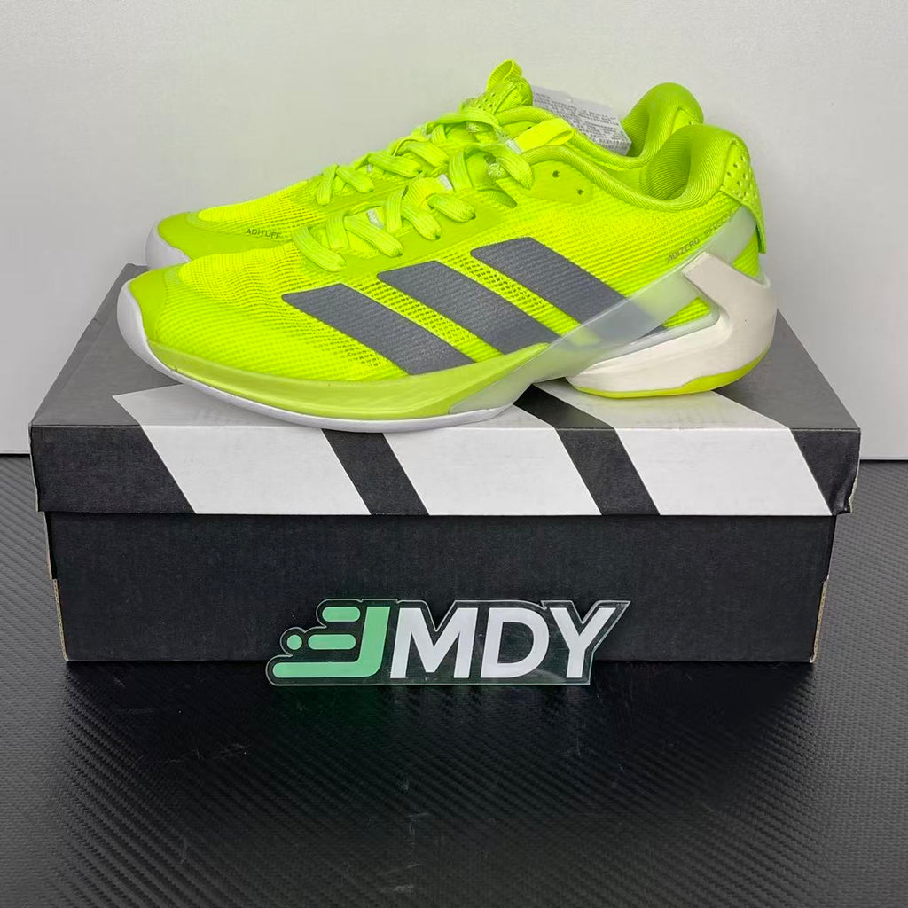 AD ADIZERO UBERSONIC 5 Tennis Shoes in the Lucid Lemon / Iron Metallic / Powder Yellow