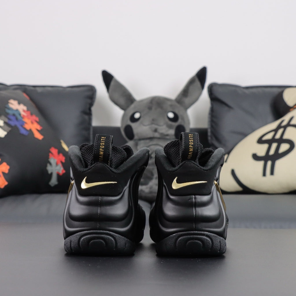 NIKE AIR  Foamposite Pro Black Metallic Gold