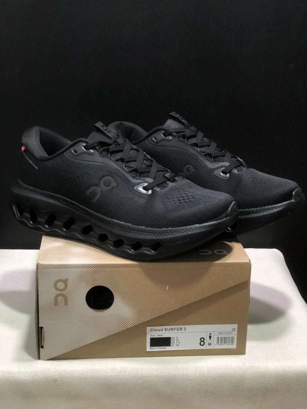 ON - CLOUDSURFER 3 ALL BLACK