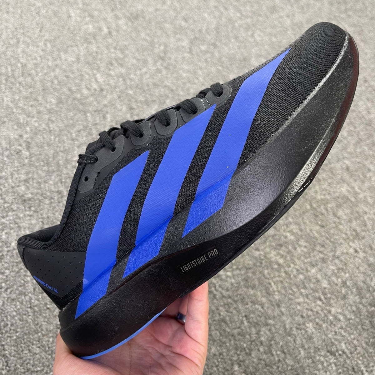 adidas Adizero Evo SL Core Black / Lucid Ray Blue