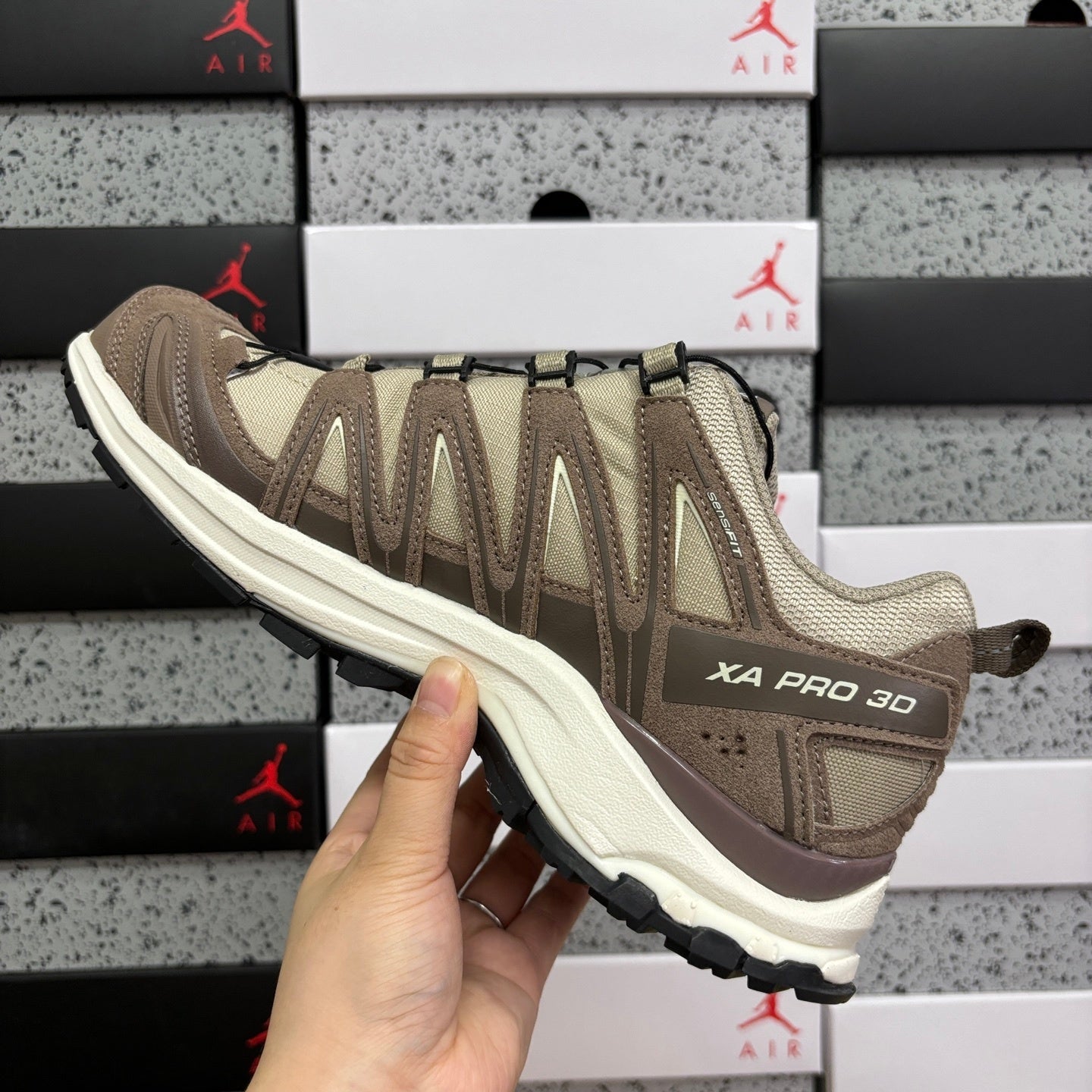 SALOMON-XA Pro 3D Suede 'Feather Gray Caribou Vanilla Ice'