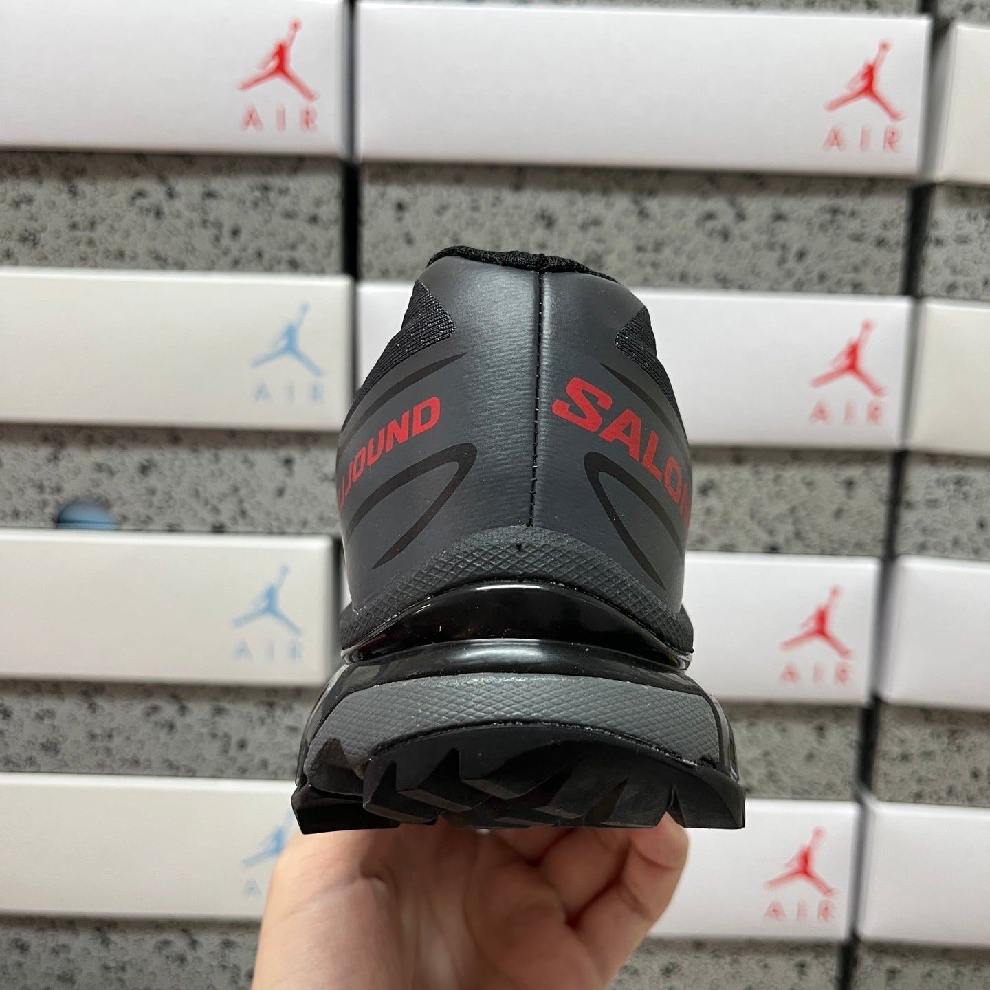 SALOMON-XT-6 JJJJound 'Black Fiery Red'