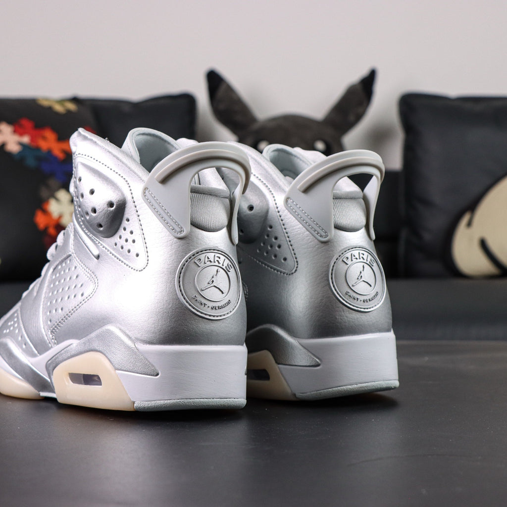 Jordan 6 x Paris Saint-Germain PSG 'Metallic Silver'