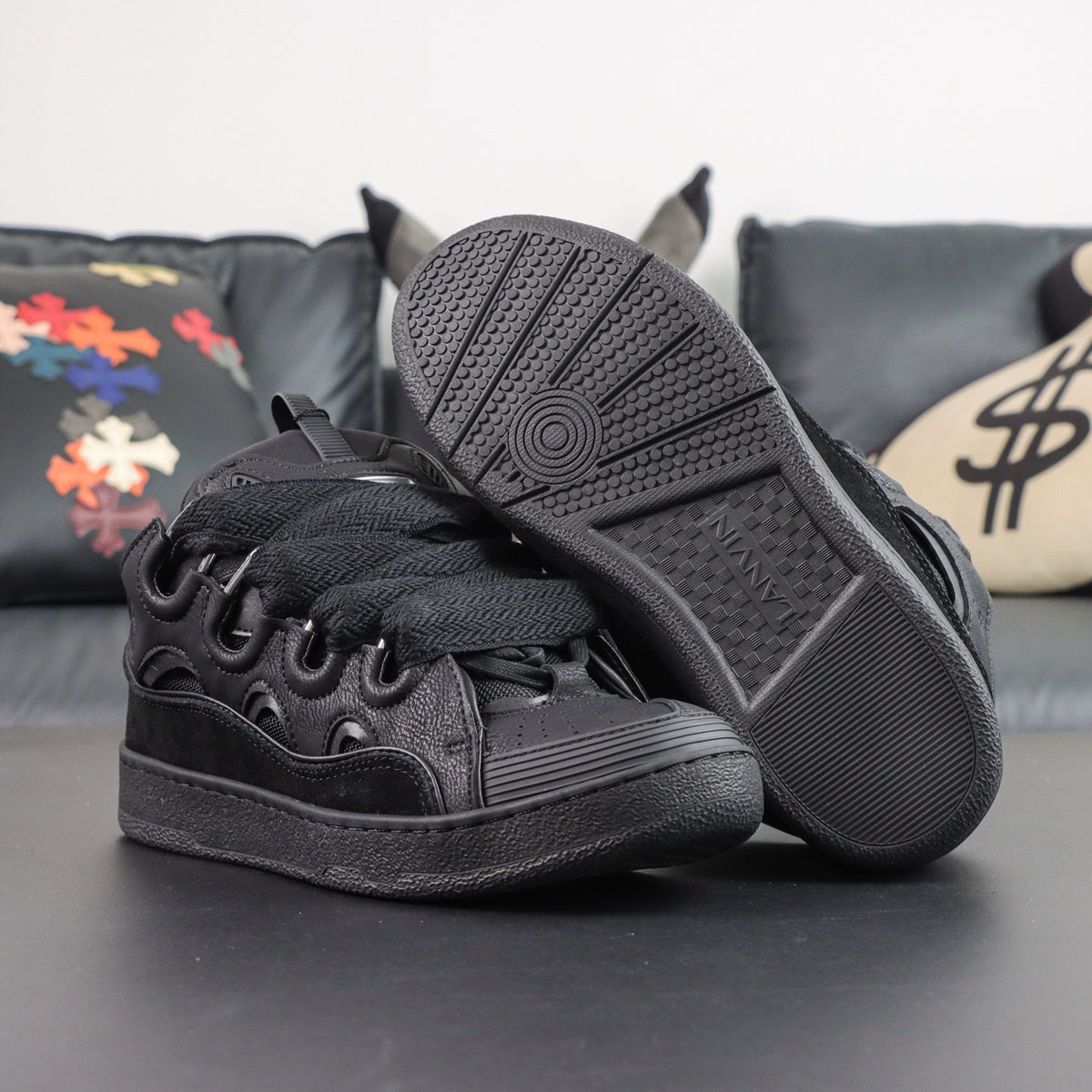 LANVIN CURB SNEAKER Black Black