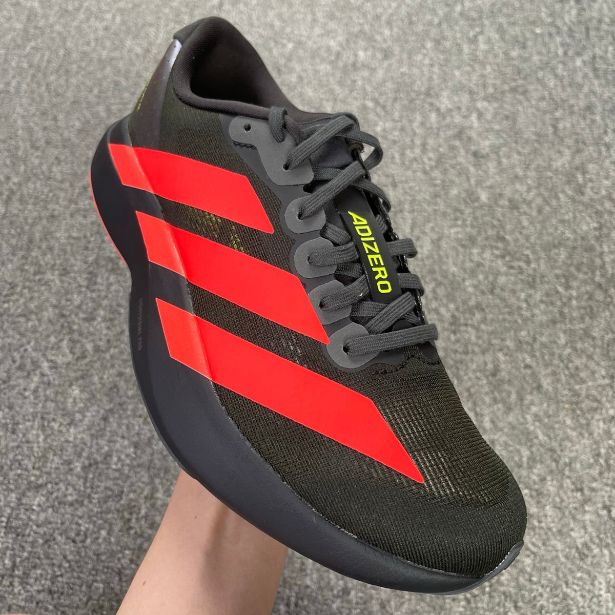 adidas Adizero Evo SL Carbon/Lucid Red/Solar Slime