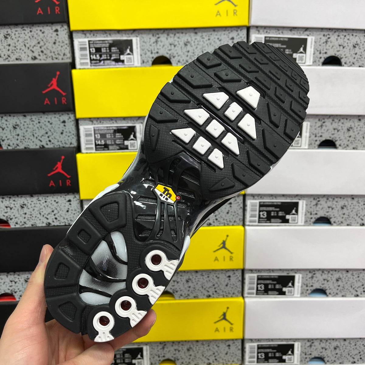 NIKE AIR MAX PLUS Black Silver White