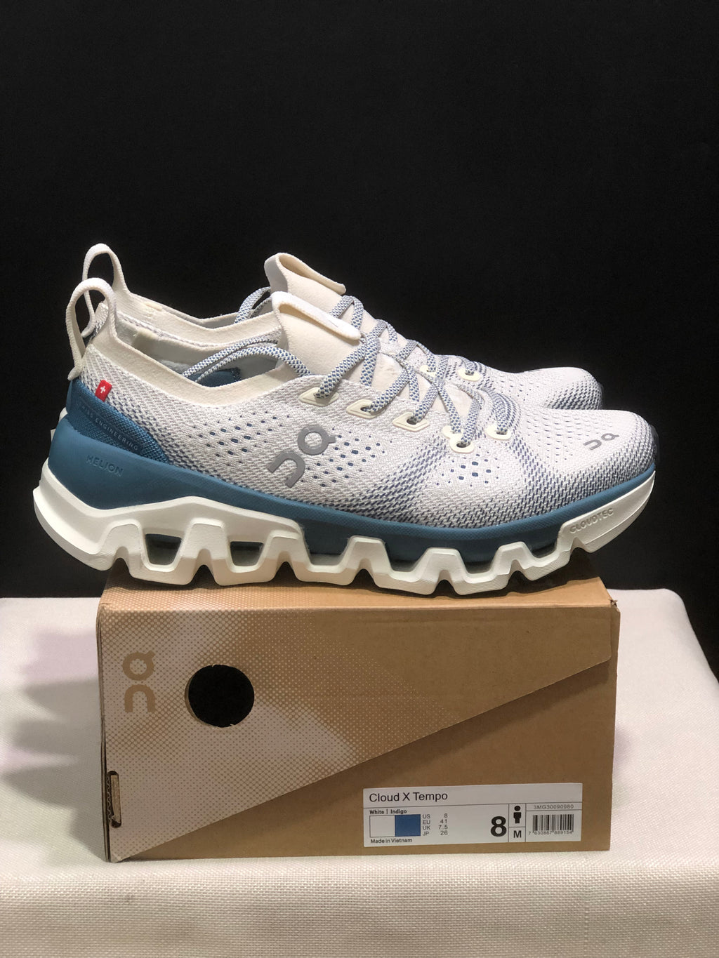 ON - CLOUD X TEMPO 1 ECLIPSE WHITE INDIGO
