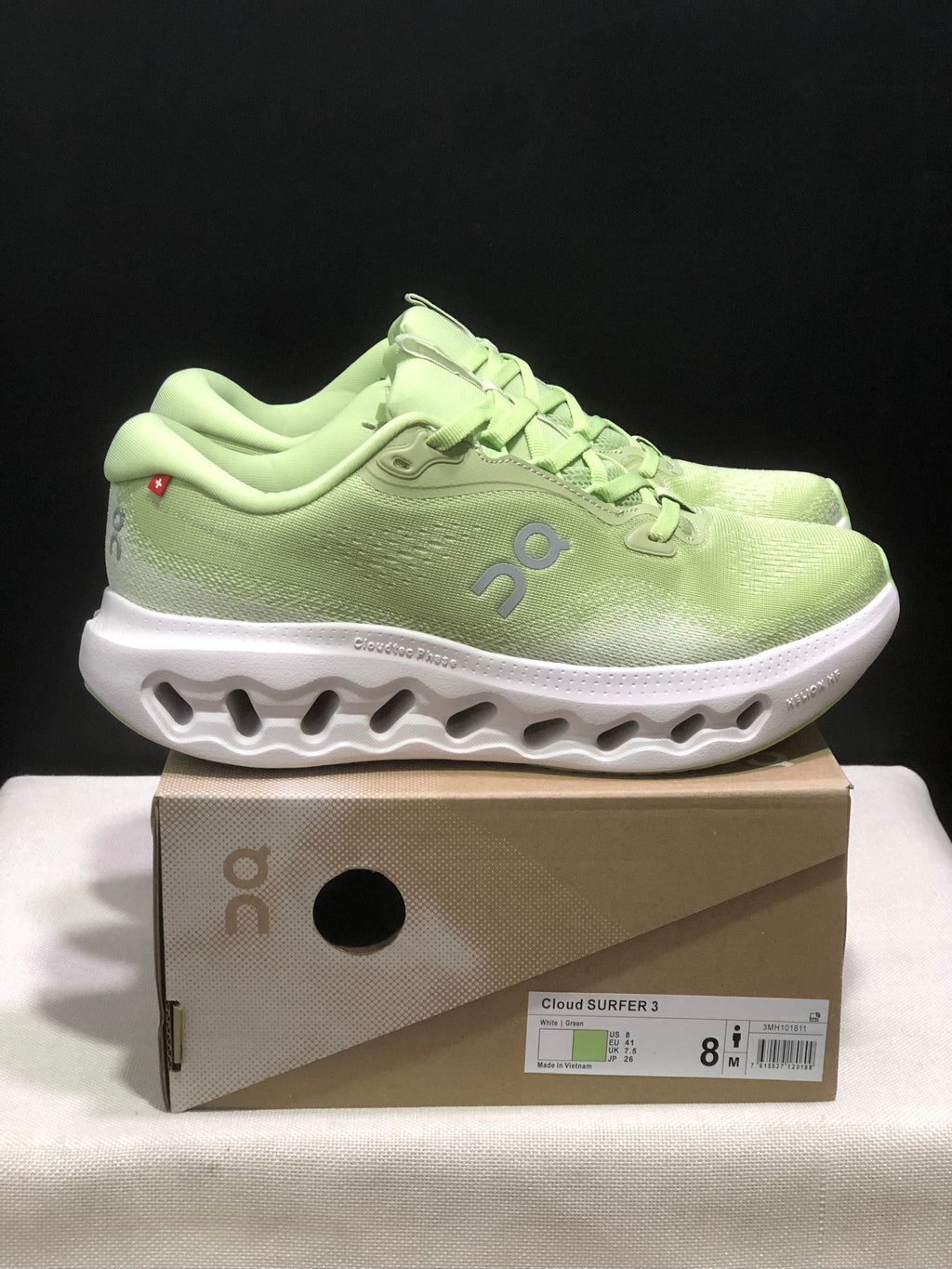ON - CLOUDSURFER 3 WHITE GREEN