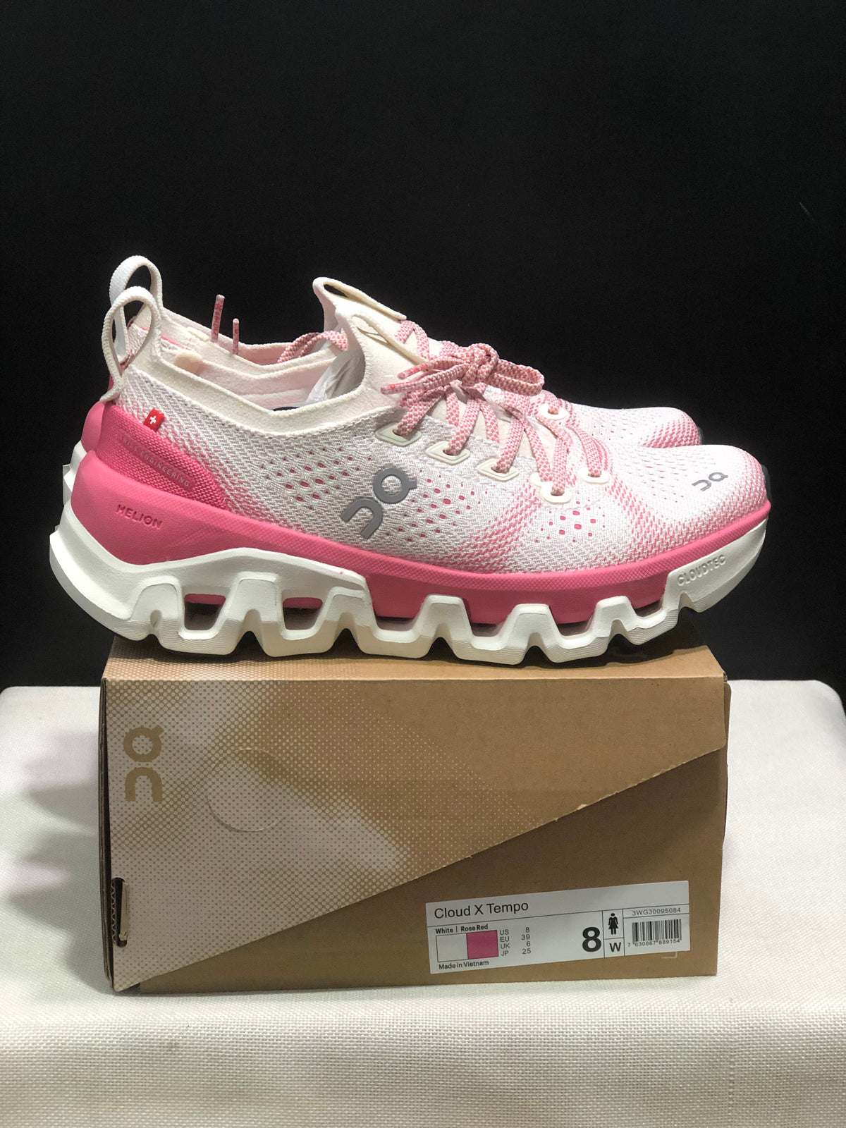 ON - CLOUD X TEMPO 1 ECLIPSE WHITE ROSE RED