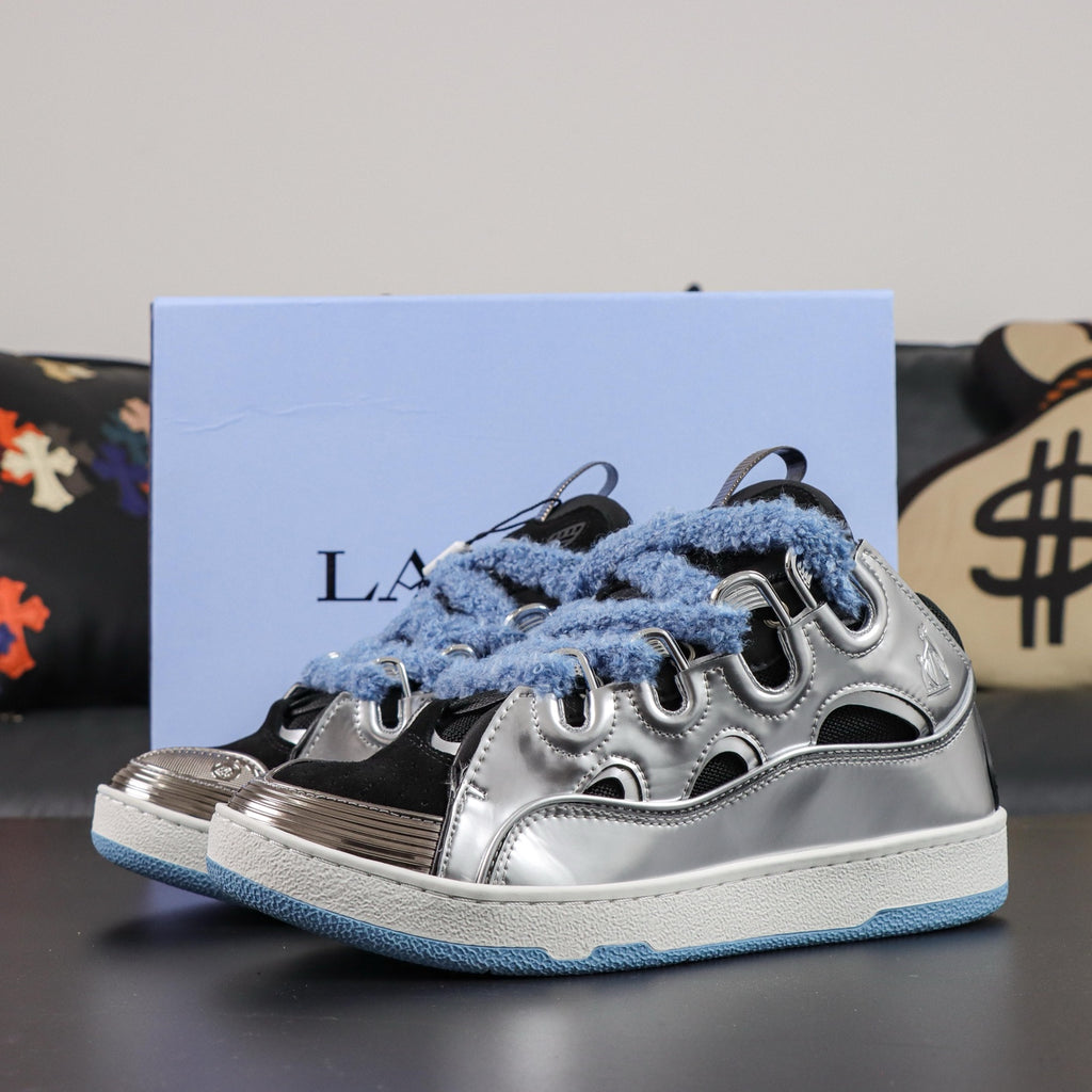 LANVIN CURB SNEAKER Silver Metallic