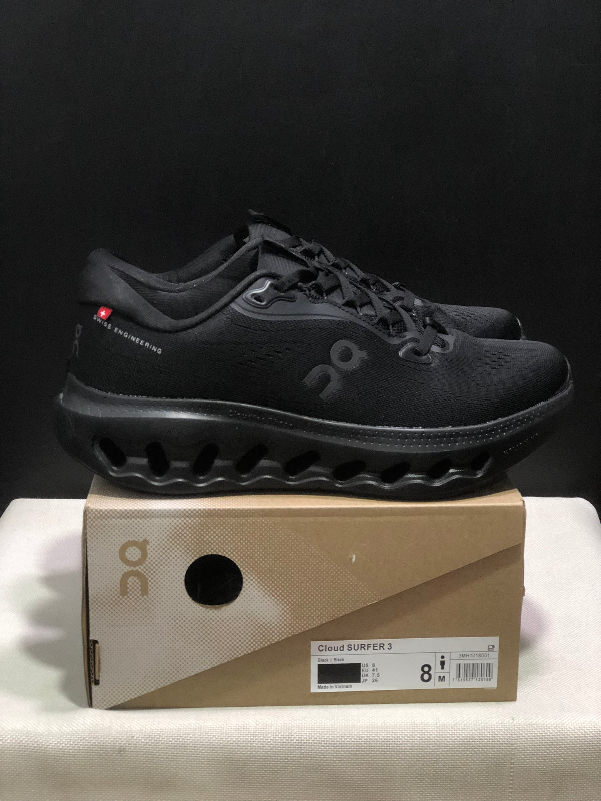 ON - CLOUDSURFER 3 ALL BLACK