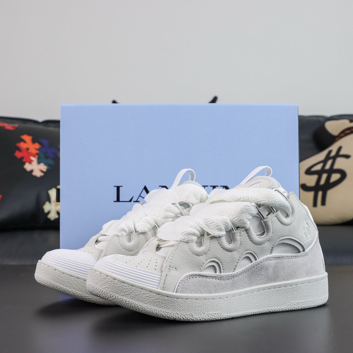 LANVIN CURB SNEAKER TRIPLE WHITE