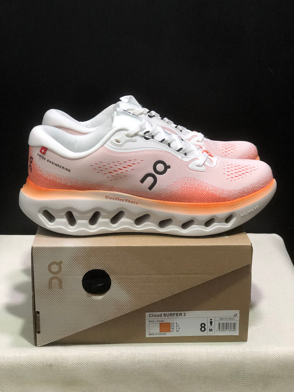 ON - CLOUDSURFER 3 WHITE ORANGE