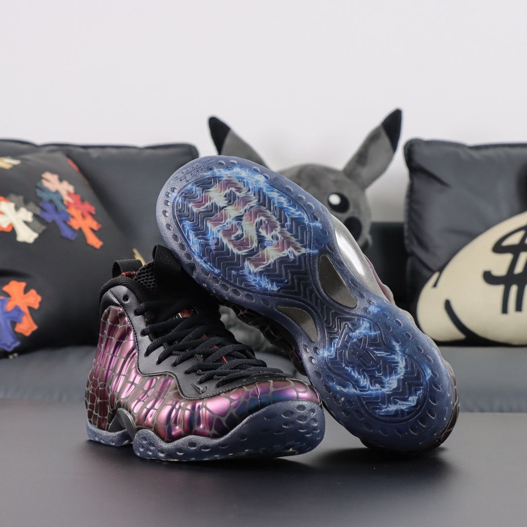 NIKE AIR FOAMPOSITE One Armory Navy / Metallic Dark Grey / Burgundy Crush